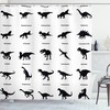 Unique And Fun Evolution Of Wildlife Print Dinosaur Shower Curtain For A Playful And Nostalgic Bathroom Decor