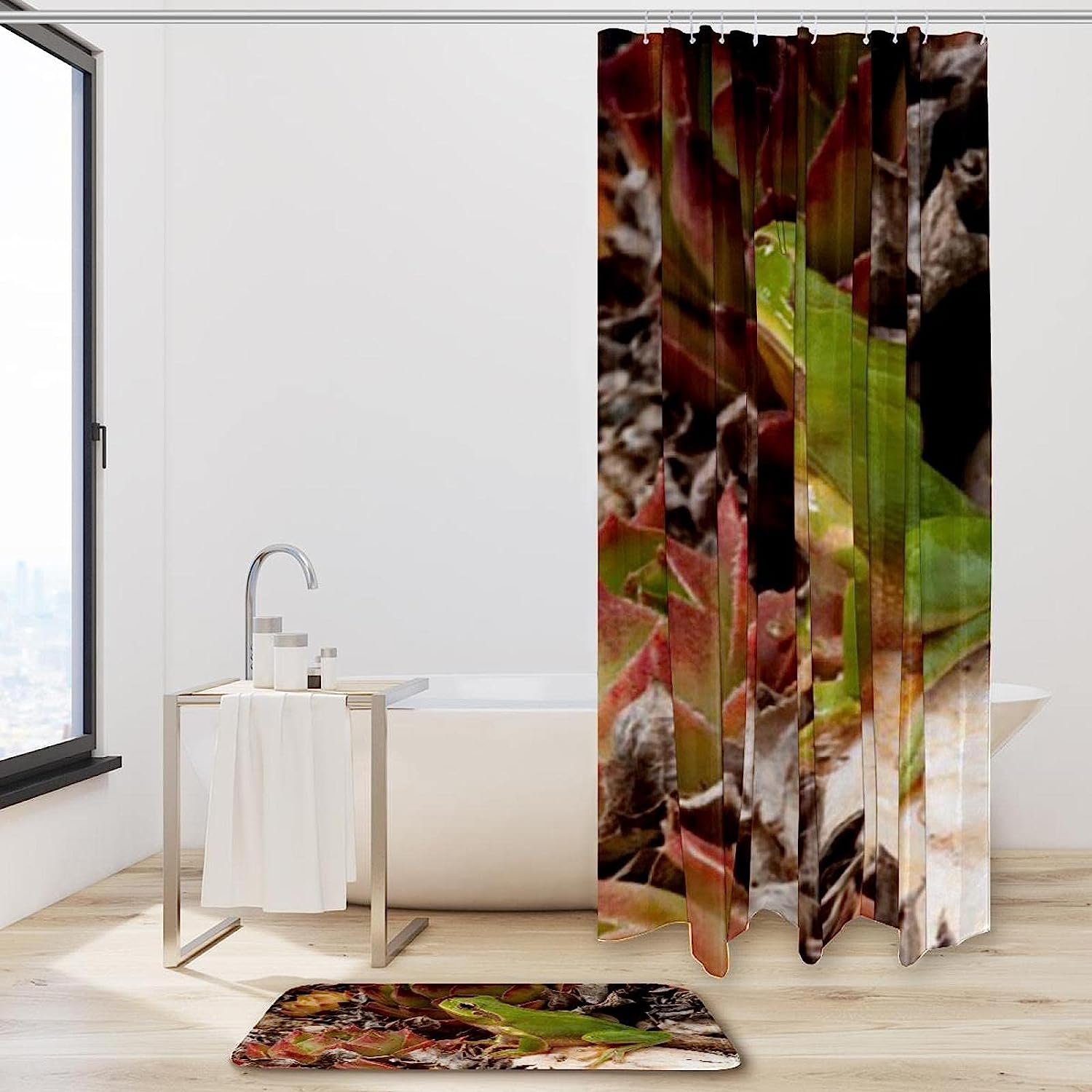 Unique And Fun Frog Waterproof Fabric Shower Curtain - A Perfect Addition To Your Bathroom Decor