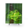 Unique And Original Art Printed Frog Shower Curtain - A Perfect Addition To Your Bathroom Decor