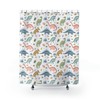 Unique And Stylish Print Shower Curtain With Adorable Dinosaur Design For A Playful Bathroom Decor