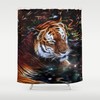 Unique Animal Print Tiger Shower Curtain for Artistic Bathroom Decor