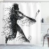 Unique Baseball Shower Curtain Design