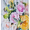 Unique Birds Lover Fabric Shower Curtain with Colorful Hummingbird and Flowers Print
