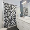 Unique Black and White Skulls Curtain Design 