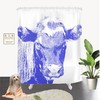 Unique Blue And White Cow Shower Curtain With Animal Print For Classic Bathroom Decor