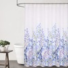 Unique Blue & Purple Floral Fabric Shower Curtain to Elevate Your Bath Decor