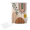 Unique Boho Mid Century Shower Curtain With Abstract Painting Patterns For A Designer Look