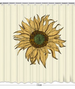 Unique Boho Sunflower Shower Curtain for Eye-catching Bathroom Decor