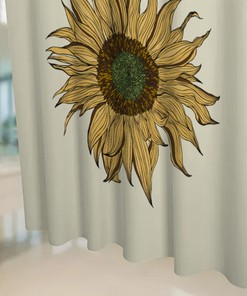 Unique Boho Sunflower Shower Curtain for Eye-catching Bathroom Decor