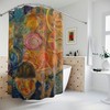 Unique Buddha Maximalist Boho Shower Curtain For Bathroom
