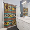 Unique & Charming Leopard Sunflower Bathroom Shower Curtain