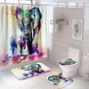 Unique Colorful Elephant Shower Curtain for Indian Touch in Your Bathroom