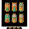 Unique Colorful Owls Design Shower Curtain For Cheerful Bathroom Decor