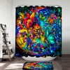Unique Crazy Design Print Shower Curtain With Butterflies