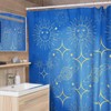 Unique Cute Navy Blue Celestial Shower Curtain