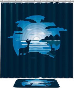 Unique Deer Print Shower Curtain For A One-Of-A-Kind Bathroom Decor