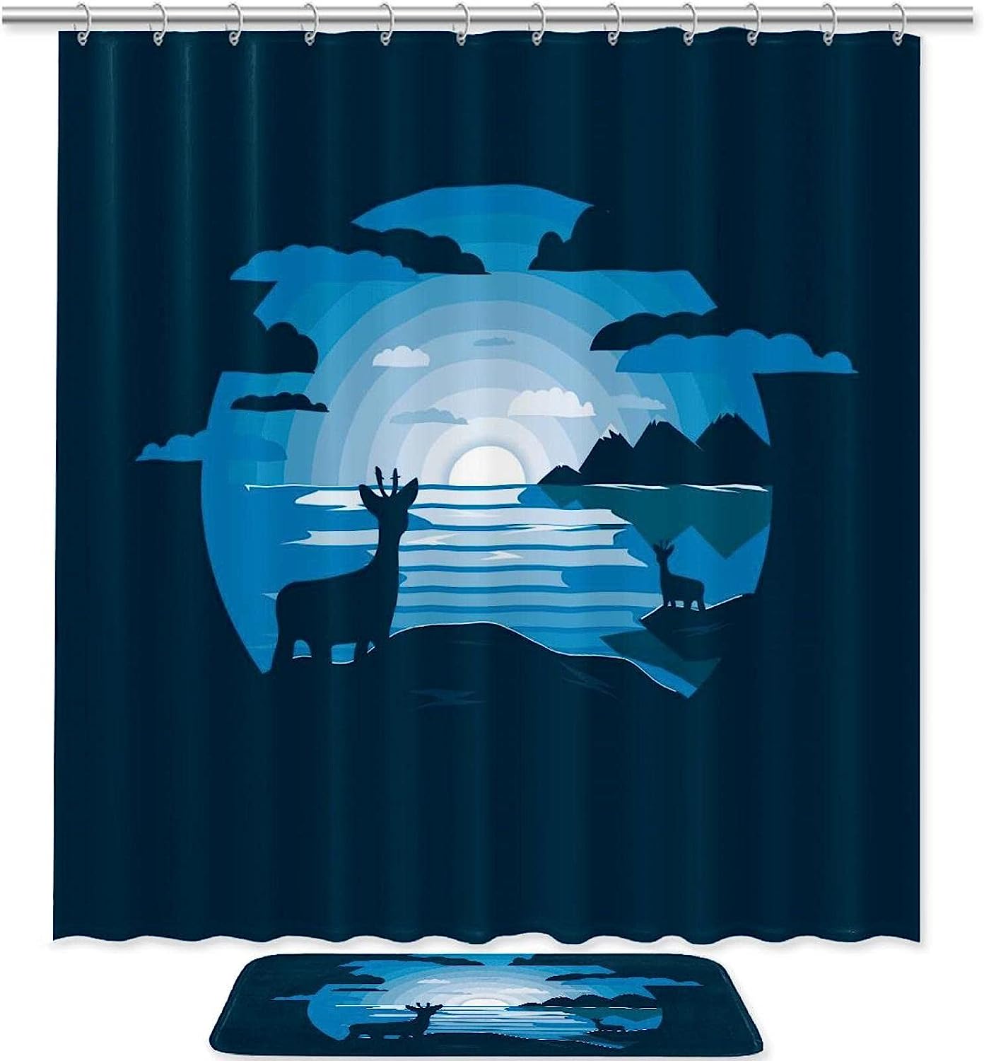 Unique Deer Print Shower Curtain For A One-Of-A-Kind Bathroom Decor