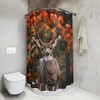 Unique Deer Shower Curtain With Majestic Animal Head Print