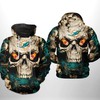 Unique Design Miami Dolphins Skull Team 3D Printed Hoodie 