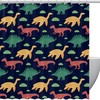 Unique Dino Pattern Shower Curtain For Kids Bathroom