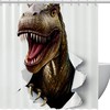 Unique Dinosaur Shower Curtain For A Playful Bathroom