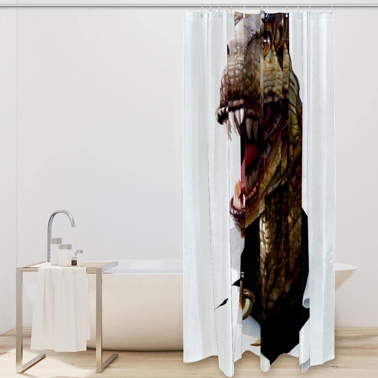 Unique Dinosaur Shower Curtain For A Playful Bathroom - Image 2