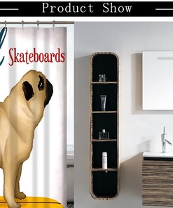 Unique Dog Shower Curtain With Animal Print - Modern Bathroom Decor