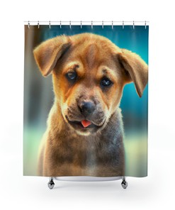 Unique Dog Shower Curtain With Beautiful Design - Carmella Collection