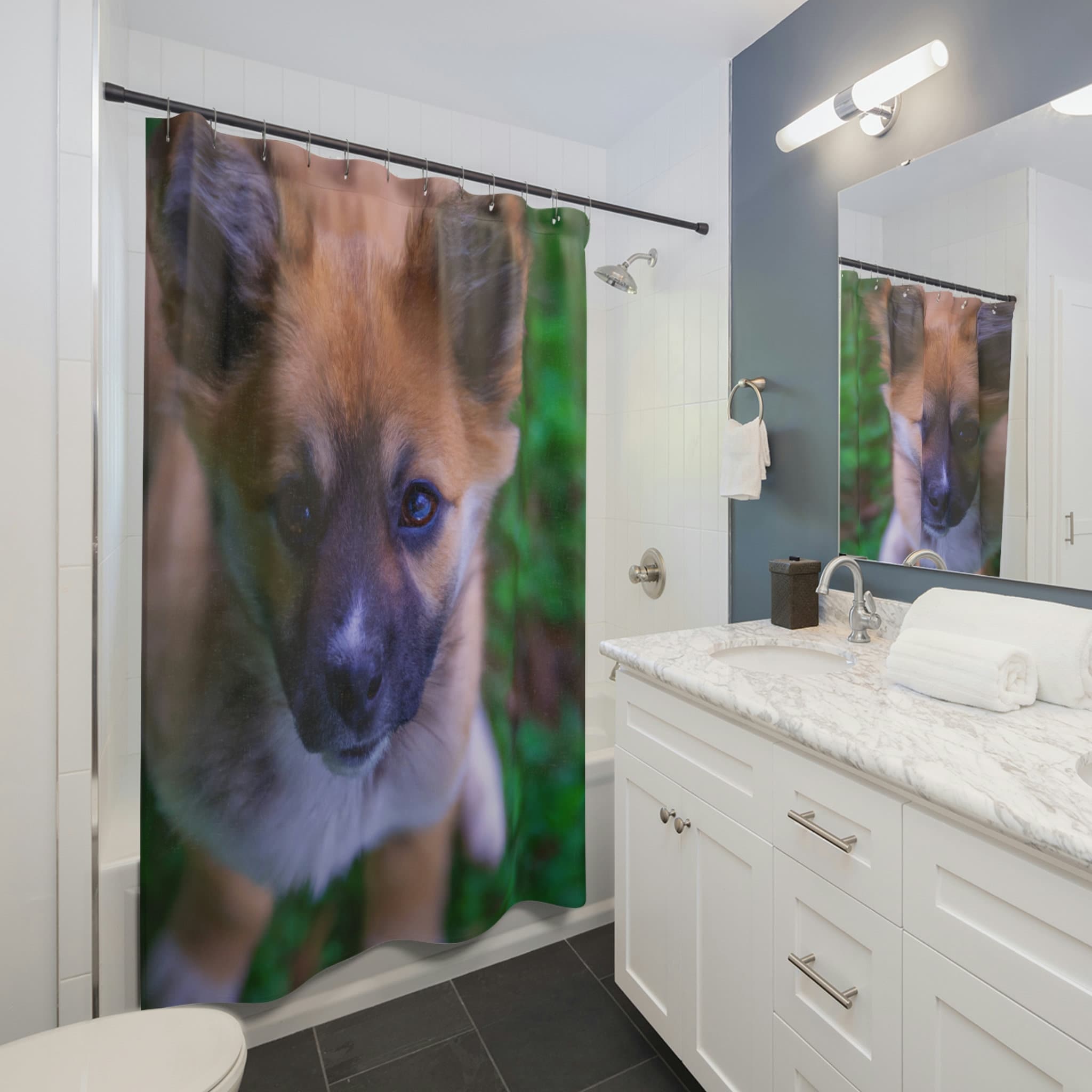 Unique Dog Shower Curtain With Beautiful Design - Gianni Collection - Image 2