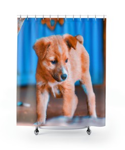 Unique Dog Shower Curtain With Beautiful Design - Giovanni Collection