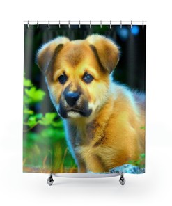 Unique Dog Shower Curtain With Beautiful Design - Luca Collection
