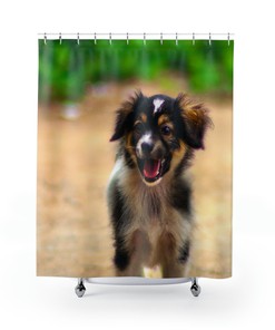 Unique Dog Shower Curtain With Beautiful Design - Sofia Collection