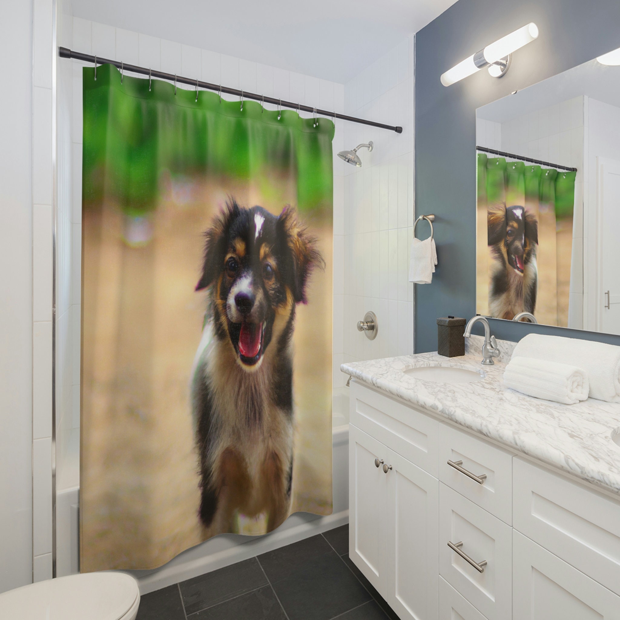 Unique Dog Shower Curtain With Beautiful Design - Sofia Collection - Image 2