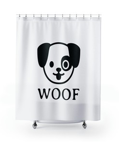 Unique Dog Woof Curtain Shower - Makes A Great Dog Lover Gift Idea
