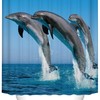 Unique Dolphin Design Theme Cloth Fabric Bathroom Shower Curtain