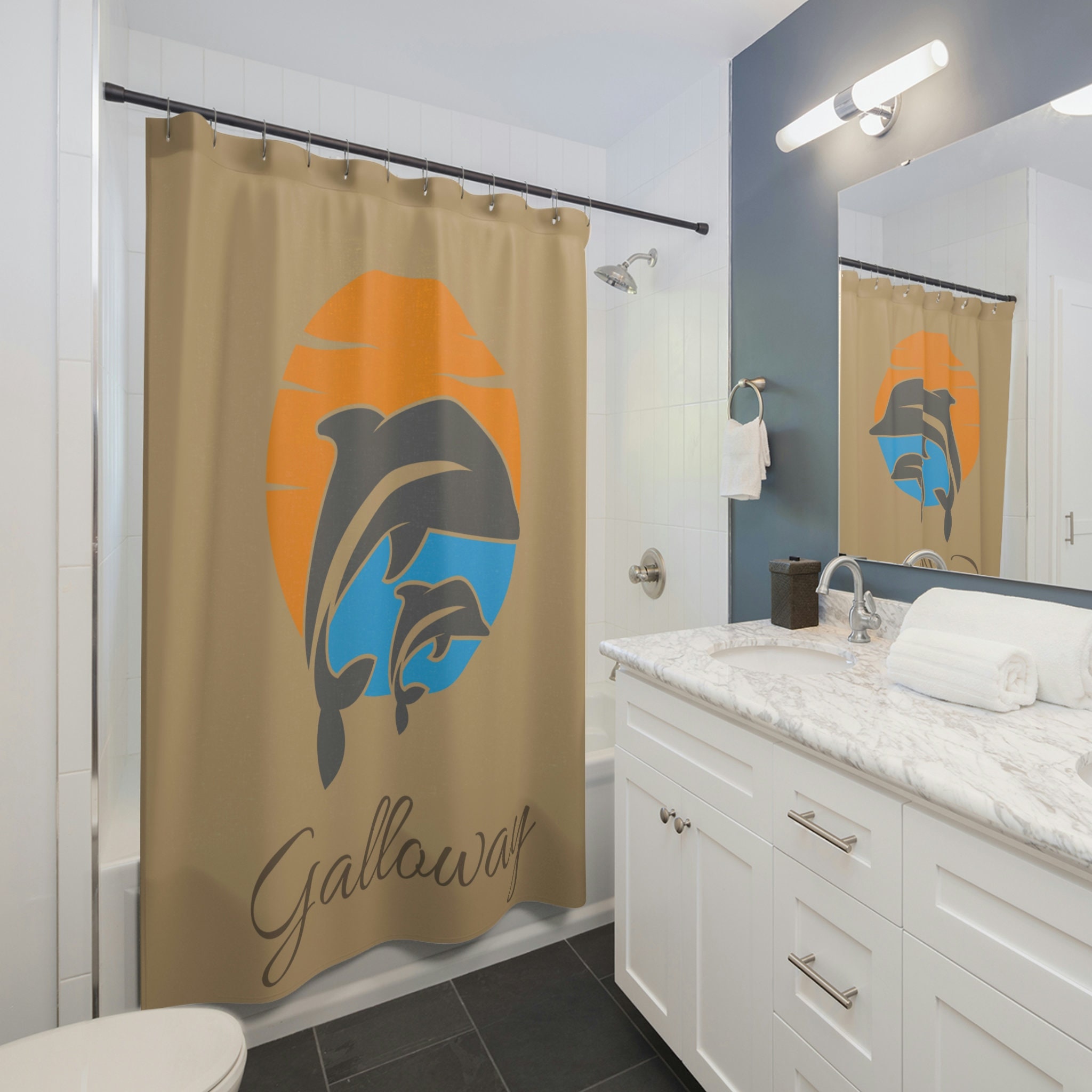 Unique Dolphin Shower Curtain - Add A Touch Of Whimsy To Your Bathroom - Image 2