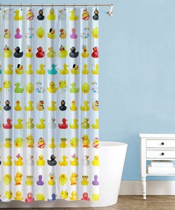 Unique Duckies Print Shower Liner, Lightweight with 12 Rustproof Metal Grommet Holes Shower Curtain