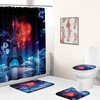 Unique Eiffel Tower Abstract Stylish Waterproof Fabric Shower Curtain 