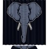 Unique Elephant Head Background Waterproof Shower Curtain