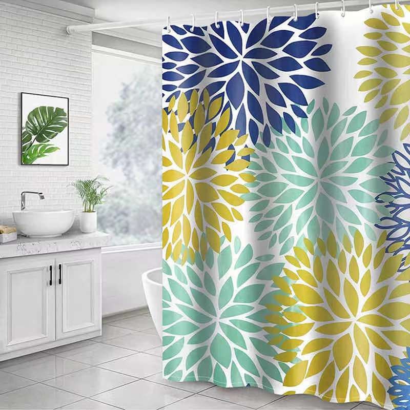 Unique Floral Shower Curtain With Boho Botanical Design For Chic Bathroom - Image 2