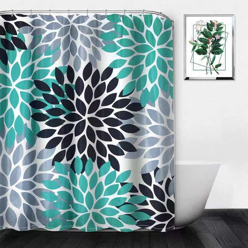Unique Floral Shower Curtain With Boho Botanical Design For Chic Bathroom - Image 4