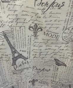 Unique French Shower Curtain With Silky White Fabric And Iconic Parisian Symbols - A Cool Addition To Your Bathroom