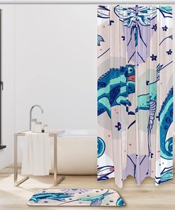 Unique Frog Bird Gecko Waterproof Shower Curtain - A Fun And Playful Touch To Your Bathroom