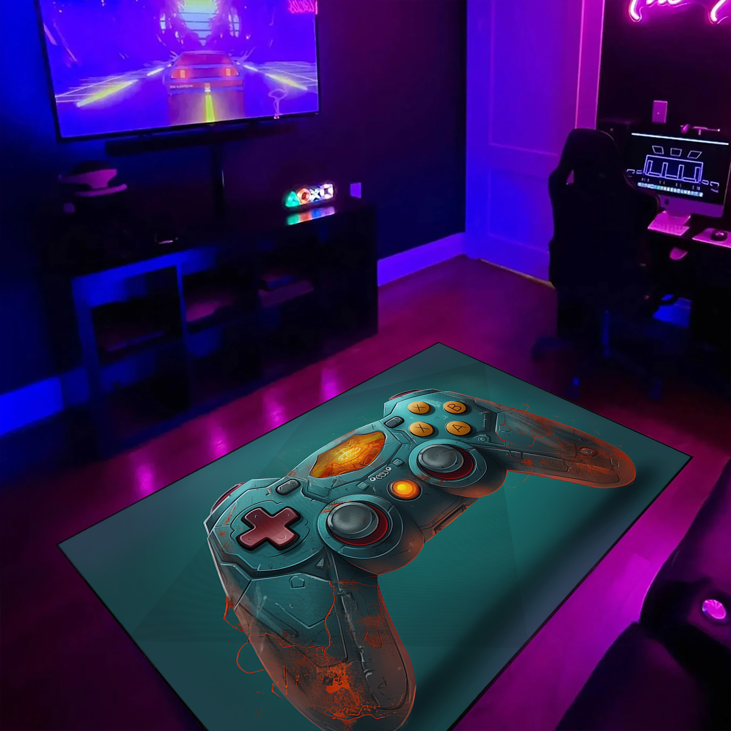 Unique Game Controller Bedroom Rug for Young Gamers - Add Some Fun to Your Room - Image 3