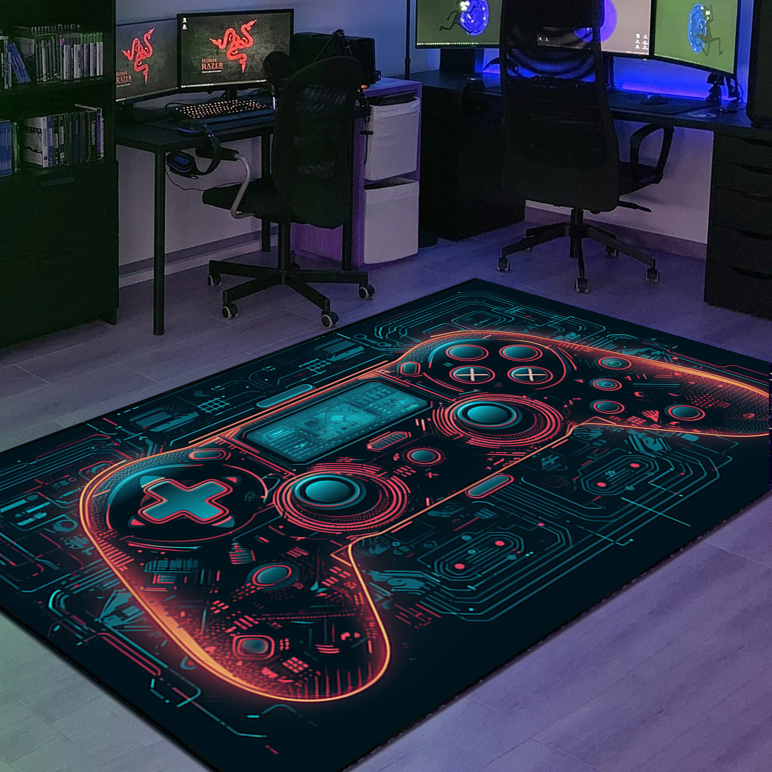 Unique Game Room Carpet for Teen Boys - Personalized Gamer Gift