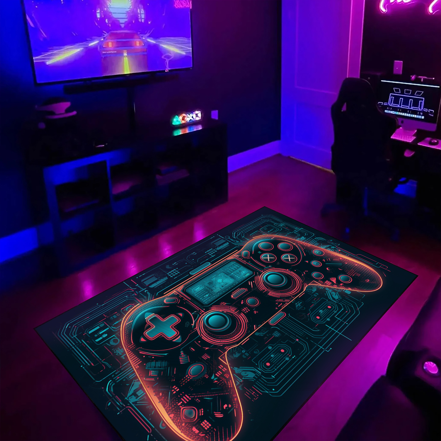 Unique Game Room Carpet for Teen Boys - Personalized Gamer Gift - Image 2