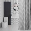 Unique Geometric Pattern Designed Waterproof Fabric Shower Curtain For Bathroom