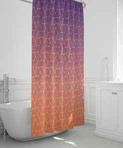 Unique Geometric Sun Tessellations Shower Curtain to Manifest Peaceful Dreams