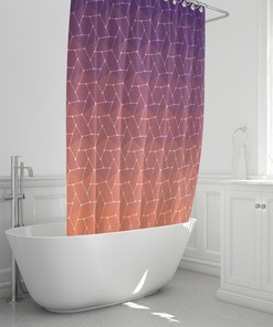 Unique Geometric Sun Tessellations Shower Curtain to Manifest Peaceful Dreams