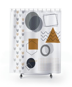 Unique Geometric Wonder Shower Curtain For Every Home